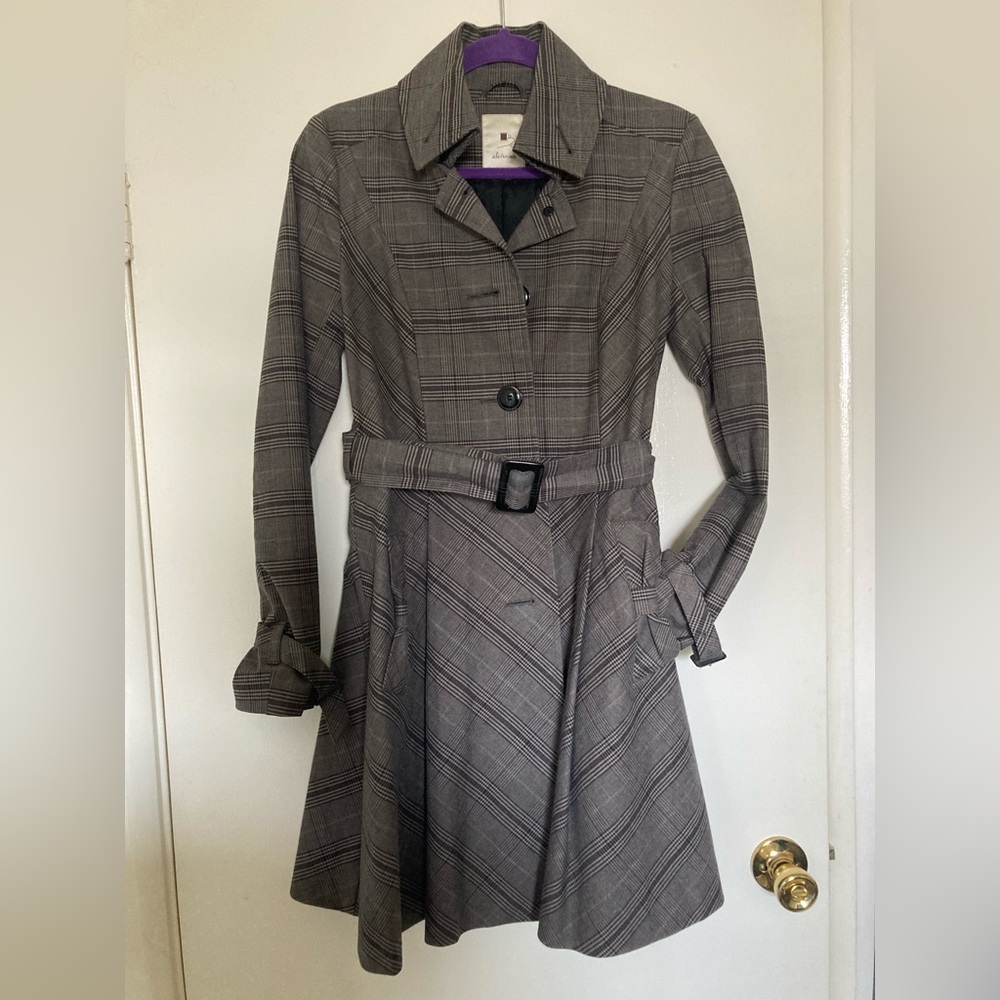 Elevenses Charcoal Checkered Coat